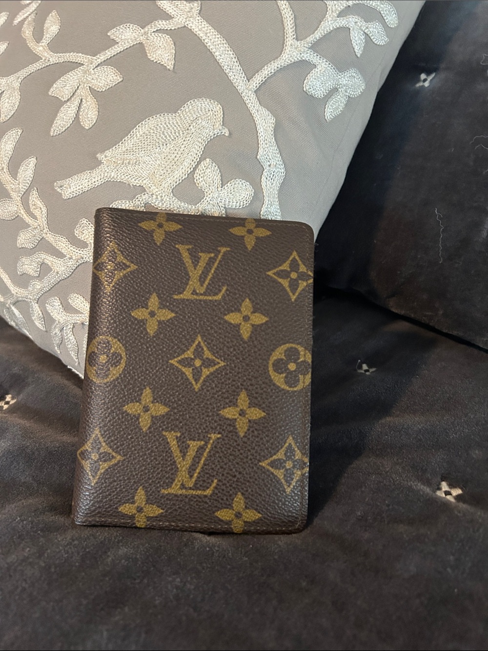 Louis Vuitton Monogram Passport Holder in Brown and Gold